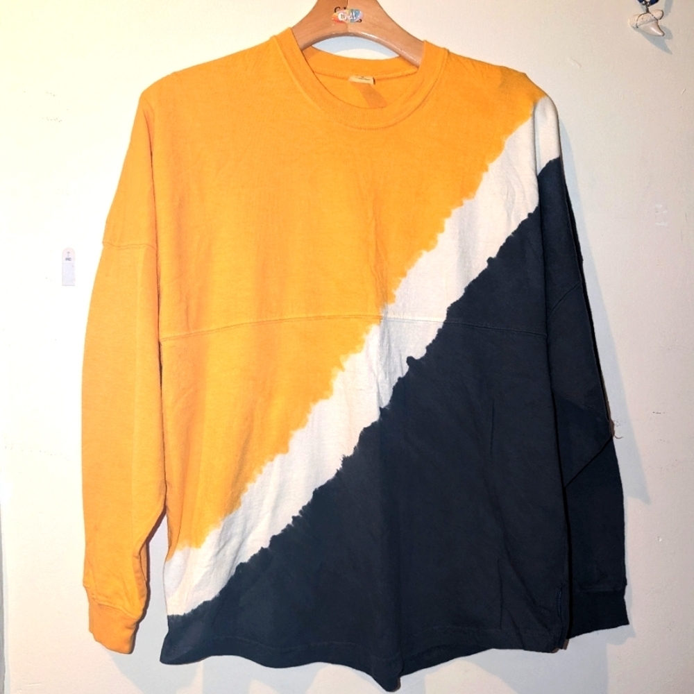 Spirit jersey crew neck color block sweatshirt